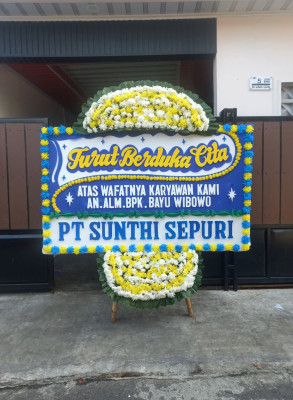 Papan Bunga Duka di Rawalumbu