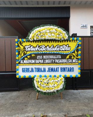 Papan Bunga Duka di Rawalumbu